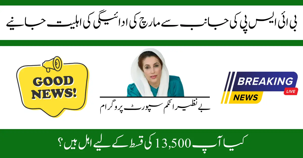 BISP 8171 March 2025 Payment Eligibility – Are You Qualified for the PKR 13,500 Installment